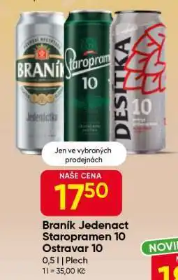 Hruška Braník Jedenact Staropramen 10 Ostravar 10 nabídka