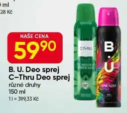 Hruška B.U. Deo sprej, C-Thru Deo sprej nabídka