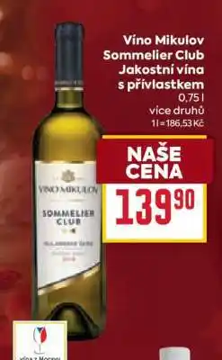 Billa Víno Mikulov Sommelier Club nabídka