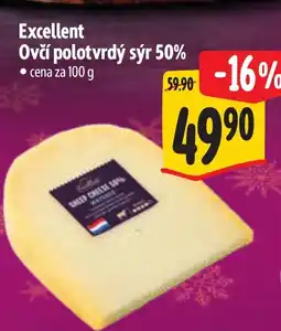 Albert Excellent Ovčí polotvrdý sýr 50% nabídka