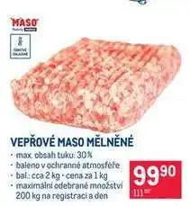 Makro Vepřové maso mělněné nabídka