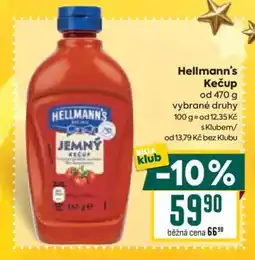 Billa Hellmann’s kečup nabídka
