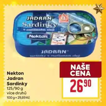 Billa Nekton Jadran Sardinky nabídka