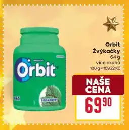 Billa Orbit žvýkačky nabídka