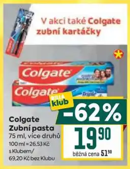 Billa Colgate zubní pasta nabídka