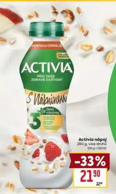Billa Activia nápoj nabídka