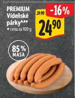 Albert PREMIUM Vídeňské párky nabídka