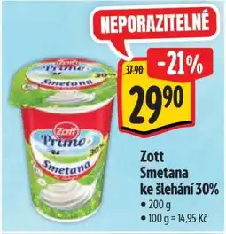 Albert Zott Smetana ke šlehání 30% nabídka