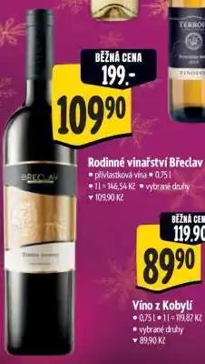 Albert Rodinné vinařství Břeclav nabídka