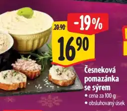 Albert Česneková pomazánka se sýrem nabídka
