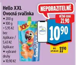 Albert Hello XXL Ovocná svačinka nabídka