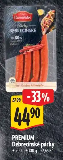 Albert PREMIUM Debrecínské párky nabídka