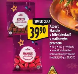 Albert Albert Mandle v bílé čokoládě s malinovým prachem nabídka