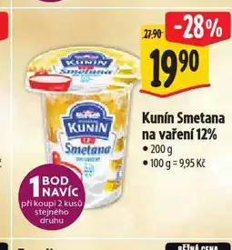 Albert Kunín smetana na vaření nabídka