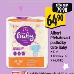 Albert Přebalovací podložky cute baby nabídka