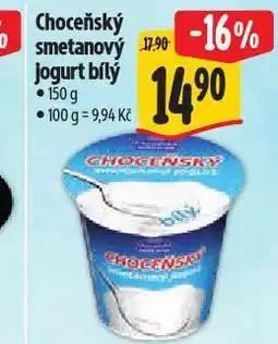 Albert Choceňský smetanový jogurt nabídka