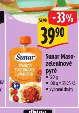 Albert Sunar masozeleninové pyré nabídka
