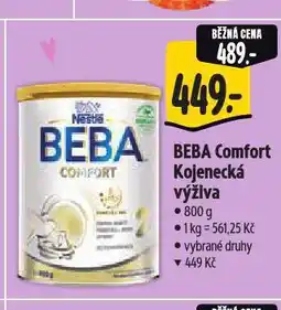 Albert Beba kojenecká výživa nabídka