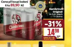 Billa Pivo gambrinus originál 10 nabídka