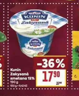 Billa Kunín zakysaná smetana 15% nabídka
