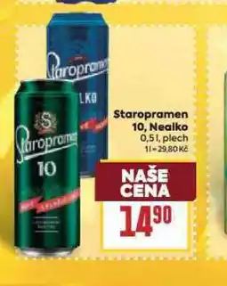 Billa Pivo staropramen nealko nabídka