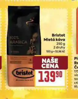 Billa Bristot mletá káva nabídka