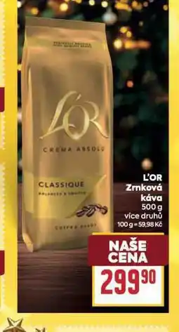 Billa L´or zrnková káva nabídka