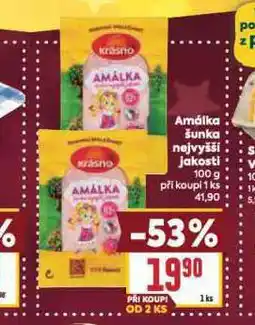 Billa Šunka amálka nejvyšší jakosti nabídka