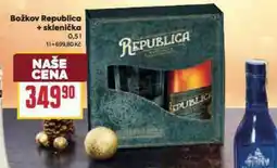 Billa Božkov republica + sklenička nabídka