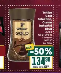 Billa Tchibo gold selection, crema instantní káva nabídka