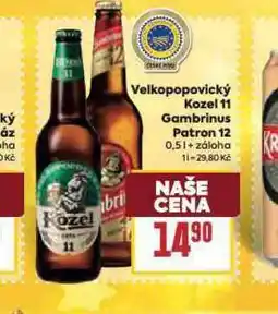 Billa Pivo velkopopovický kozel 11 nabídka