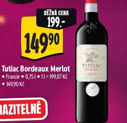 Albert Tutiac Bordeaux Merlot nabídka
