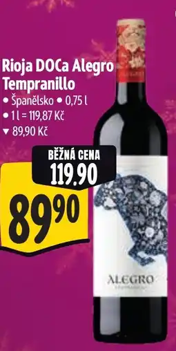 Albert Rioja DOCa Alegro Tempranillo nabídka