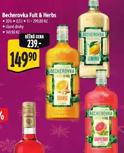 Albert Becherovka Fuit & Herbs nabídka