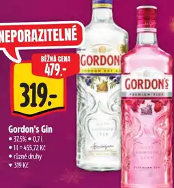 Albert Gordon's Gin nabídka
