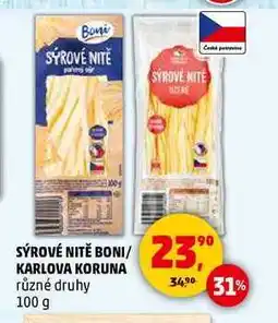 Penny Market SÝROVÉ NITĚ BONI/KARLOVA KORUNA, 100 g nabídka