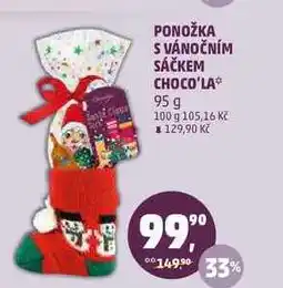 Penny Market PONOŽKA S VÁNOČNÍM SÁČKEM CHOCO'LA, 95 g nabídka