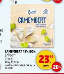 Penny Market CAMEMBERT 45% BONI, 120 g nabídka