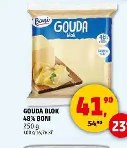 Penny Market GOUDA BLOK 48% BONI, 250 g nabídka