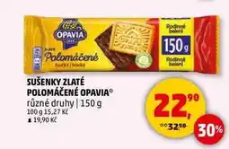 Penny Market SUŠENKY ZLATÉ POLOMÁČENÉ OPAVIA, 150 g nabídka