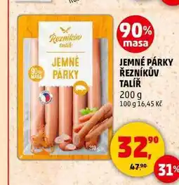 Penny Market JEMNÉ PÁRKY ŘEZNÍKŮV TALÍŘ, 200 g nabídka