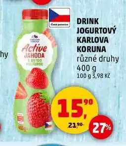 Penny Market DRINK JOGURTOVÝ KARLOVA KORUNA, 400 g nabídka
