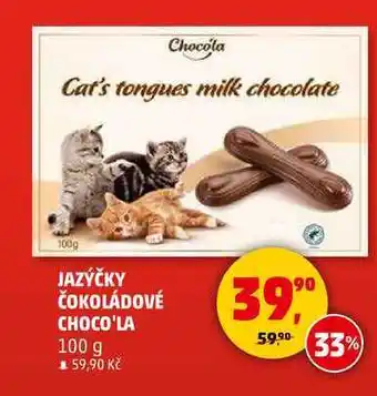 Penny Market JAZÝČKY ČOKOLÁDOVÉ CHOCO'LA, 100 g nabídka