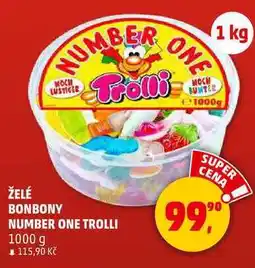 Penny Market ŽELÉ BONBONY NUMBER ONE TROLLI, 1000 g nabídka