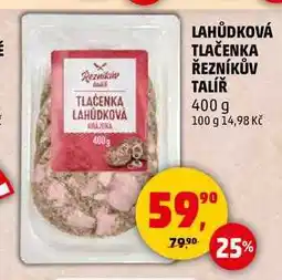 Penny Market LAHŮDKOVÁ TLAČENKA ŘEZNÍKŮV TALÍŘ, 400 g nabídka
