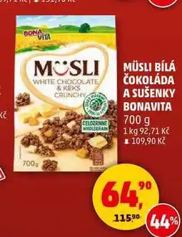 Penny Market MÜSLI BÍLÁ ČOKOLÁDA A SUŠENKY BONAVITA, 700 g nabídka