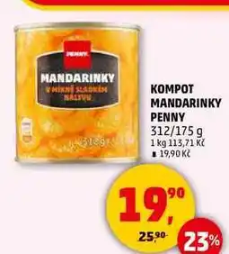 Penny Market KOMPOT MANDARINKY PENNY, 312 g nabídka
