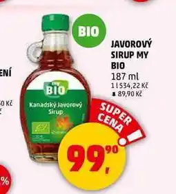 Penny Market JAVOROVÝ SIRUP MY BIO, 187 ml nabídka