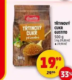 Penny Market TŘTINOVÝ CUKR GUSTITO, 500 g nabídka
