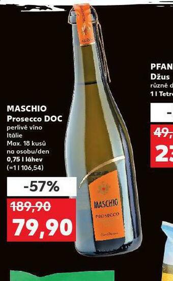 Kaufland Maschio prosecco doc nabídka